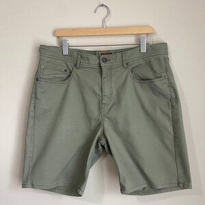 Red Ale Men's (34x9) Light Olive Textured Flat Front Shorts